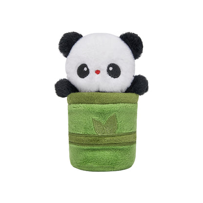 27CM Panda Animal Pillow Soft Cute Big Small Panda Bamboo Tube Set Stuffed Toy Birthday Party Xmas Gifts 10inch