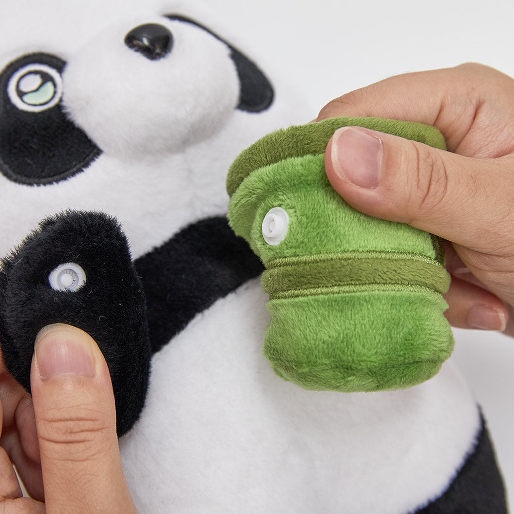 27CM Panda Animal Pillow Soft Cute Big Small Panda Bamboo Tube Set Stuffed Toy Birthday Party Xmas Gifts 10inch