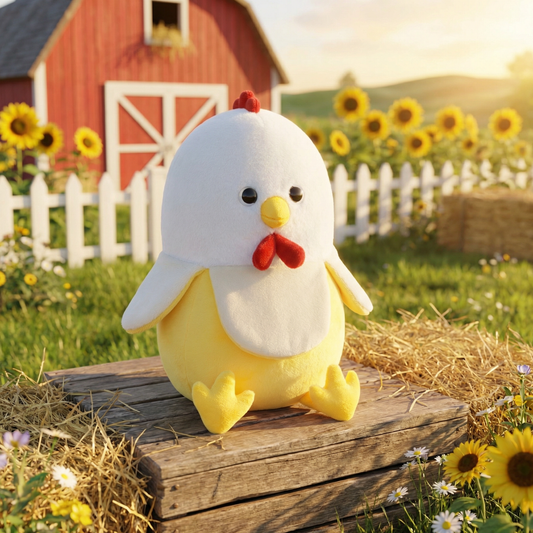 28CM Chicken Banana Plush Pillow 11-Inch Cute Chicken Stuffed Animal Banana Plushie Toys for Birthday