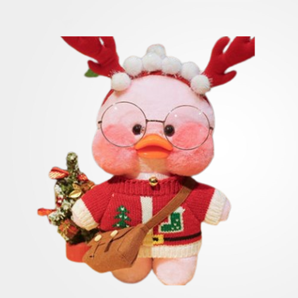 Christmas Red Stuffed Duck Dolls Soft Pink Toy Kawaii Toy Birthday Gift For Kids Baby Mascot Halloween Xmas Gifts