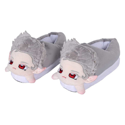 Gray Astarion Plush Slipper Shoes For Adult Winter Warm Cozy Fluffy House Slippers Plush Shoes