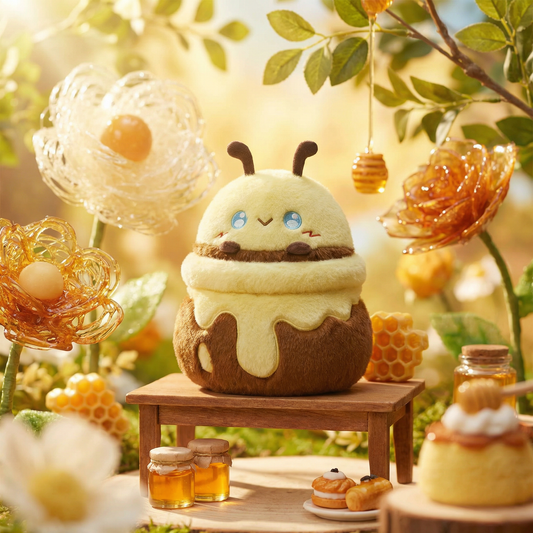 30CM Original Cute Honey Jar Bees Dolls Soft Stuffed Dolls Animals Food Plush Toys Plushies Birthday Gift