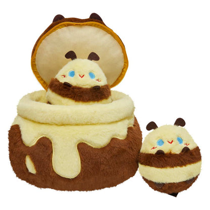 30CM Original Cute Honey Jar Bees Dolls Soft Stuffed Dolls Animals Food Plush Toys Plushies Birthday Gift