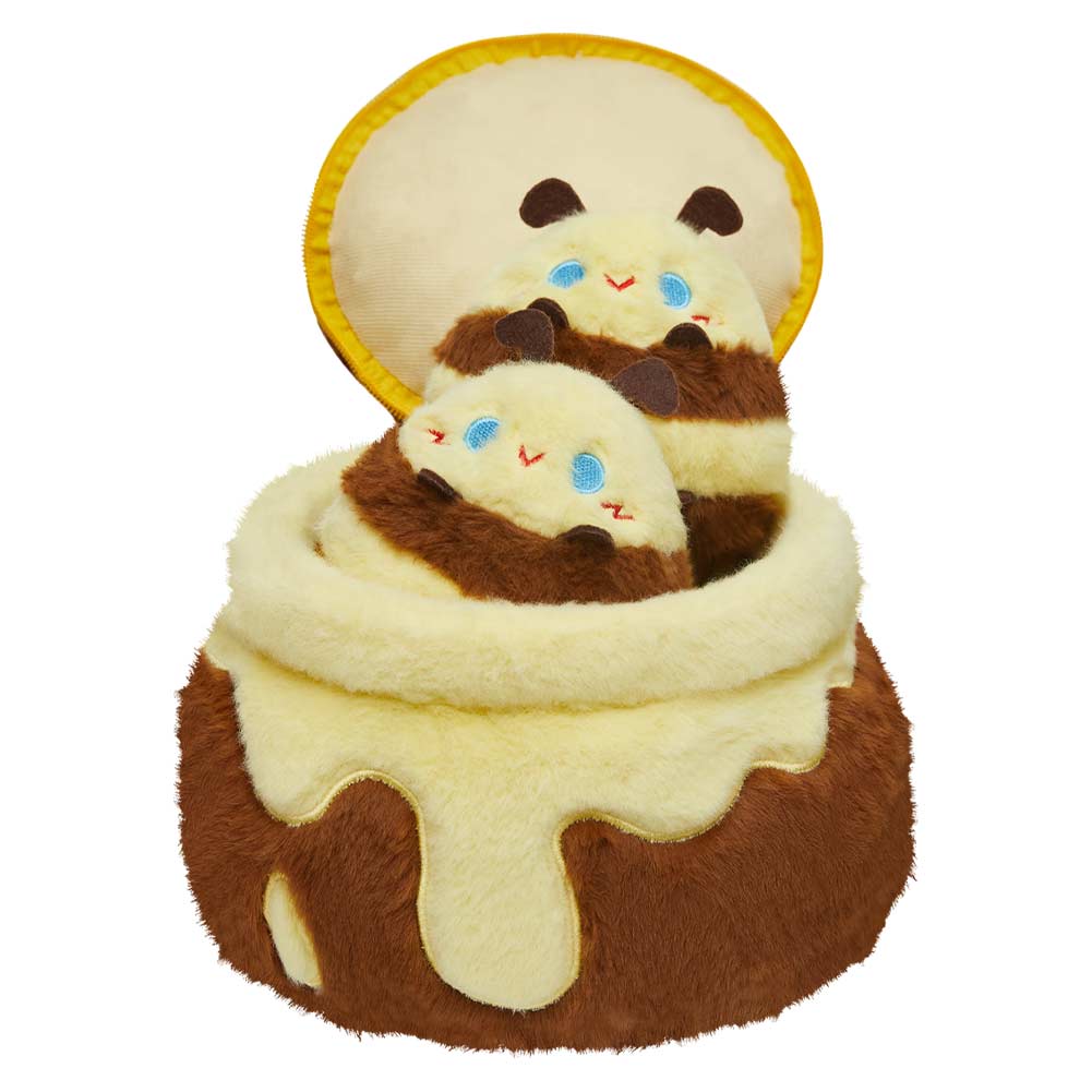 30CM Original Cute Honey Jar Bees Dolls Soft Stuffed Dolls Animals Food Plush Toys Plushies Birthday Gift