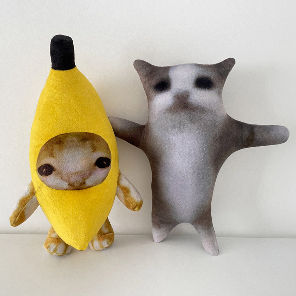 30CM Banana Cat Pet Animals Plush Toys Cartoon Soft Stuffed Dolls Mascot Birthday Xmas Gift