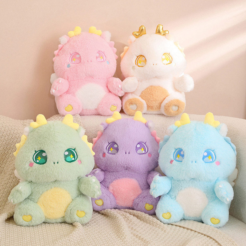 Kawaii Colorful Dragon Soft Stuffed Animal Dolls Plush Toys Mascot Xmas Gifts For Kids New Year Decor