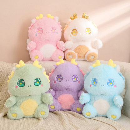 Kawaii Colorful Dragon Soft Stuffed Animal Dolls Plush Toys Mascot Xmas Gifts For Kids New Year Decor