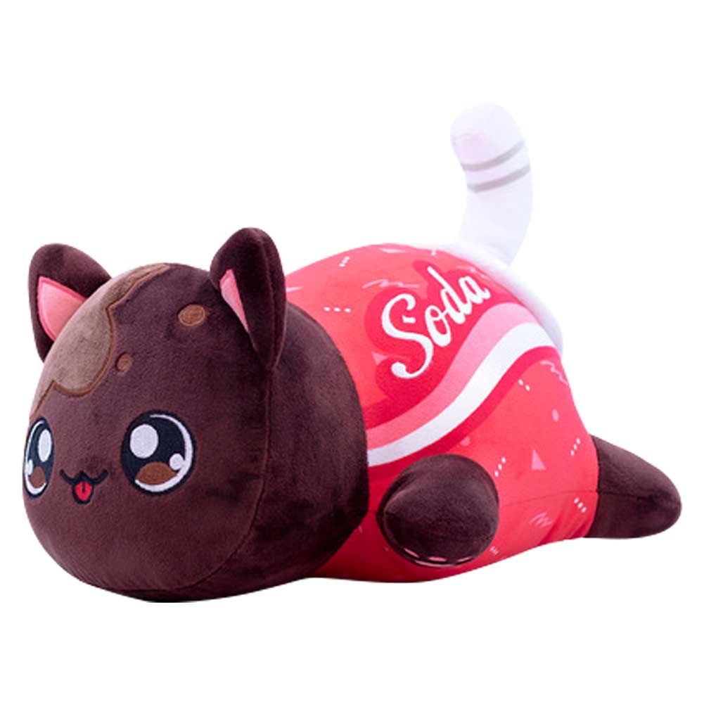 25CM Burger Fries Coke Cat Plush Toys Soft Stuffed Animal Dolls Interactive Companion Gift