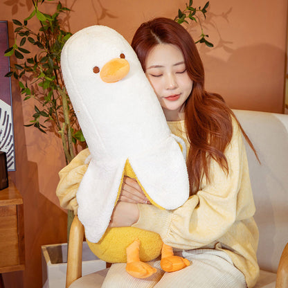 50CM Banana Duck Pillow Plush Toys Cartoon Soft Stuffed Animal Dolls Bag Duck Charm Mascot Birthday Xmas Gift