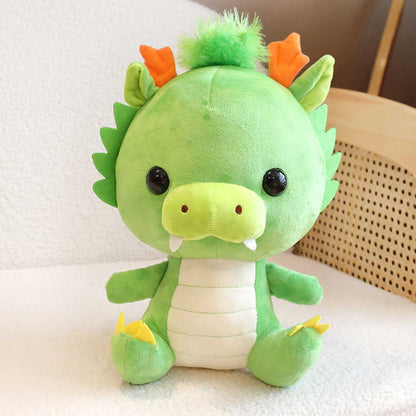 32CM Green Dragon Soft Stuffed Animal Dolls Plush Toys Mascot Xmas Gifts For Kids Home Decor