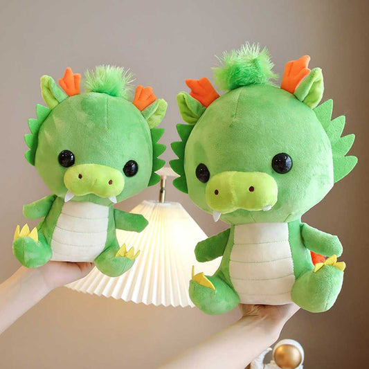 32CM Green Dragon Soft Stuffed Animal Dolls Plush Toys Mascot Xmas Gifts For Kids Home Decor