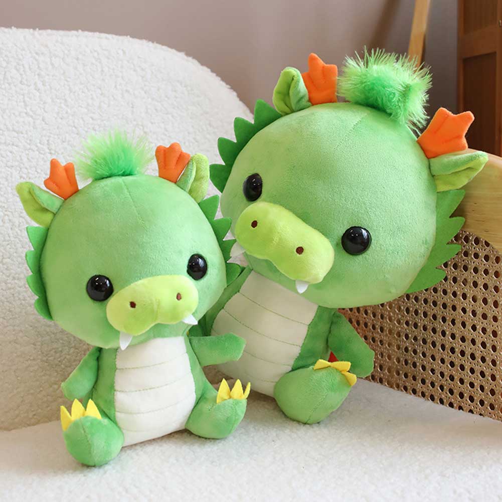 32CM Green Dragon Soft Stuffed Animal Dolls Plush Toys Mascot Xmas Gifts For Kids Home Decor