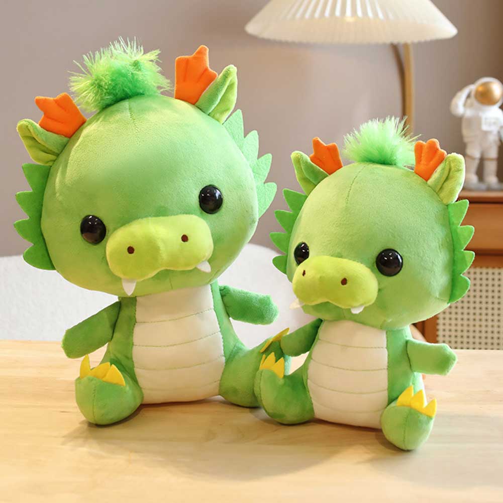 32CM Green Dragon Soft Stuffed Animal Dolls Plush Toys Mascot Xmas Gifts For Kids Home Decor