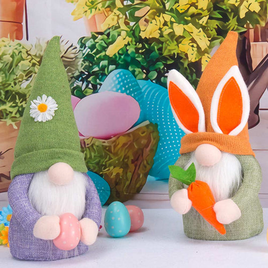3Pces 32CM Cute Rabbit Plush Toys Soft Stuffed Rudolph The Gnome Figurine Dolls Mascot Gift Easter Decor