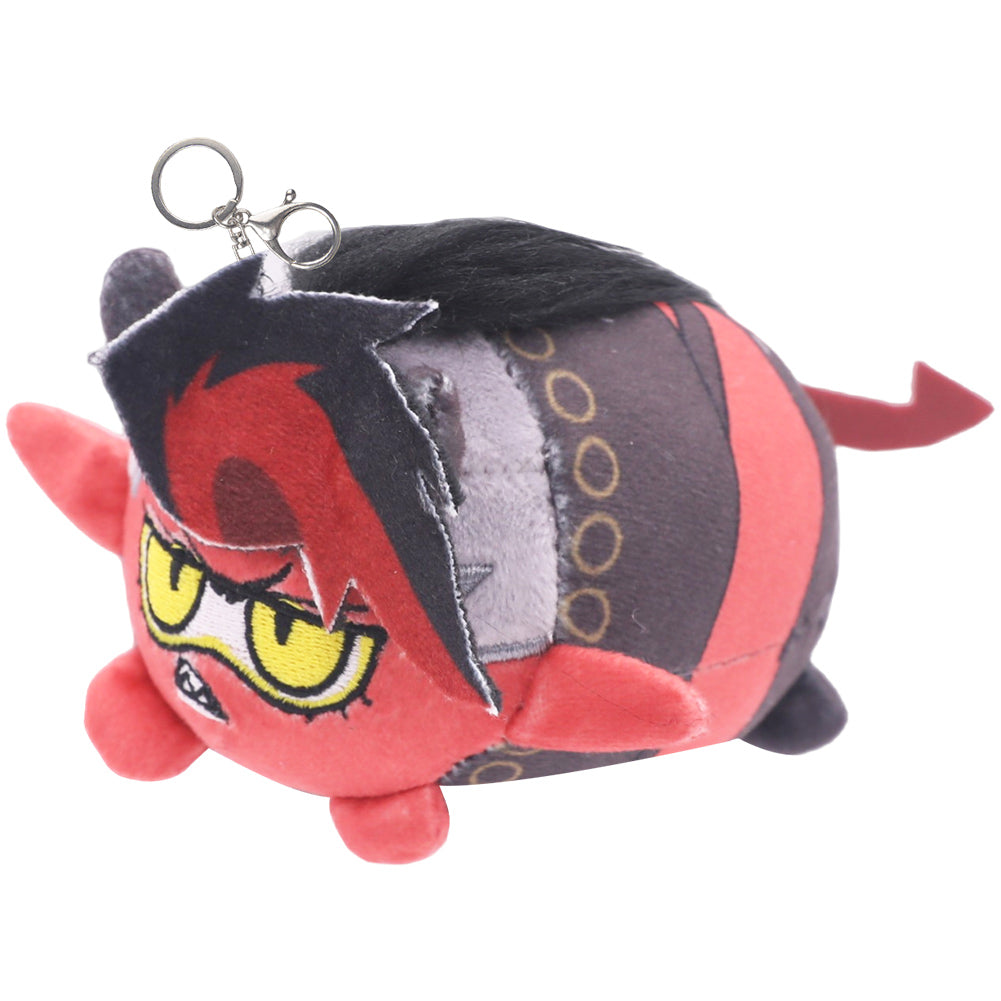 10CM Red Karlach Keychain Cosplay Plush Toys Cartoon Soft Stuffed Dolls Mascot Xmas Gift