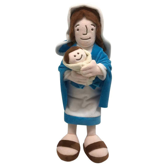 32CM Virgin Mary Blue Cosplay Plush Toys Cartoon Soft Stuffed Dolls Mascot Xmas Gift For Kids