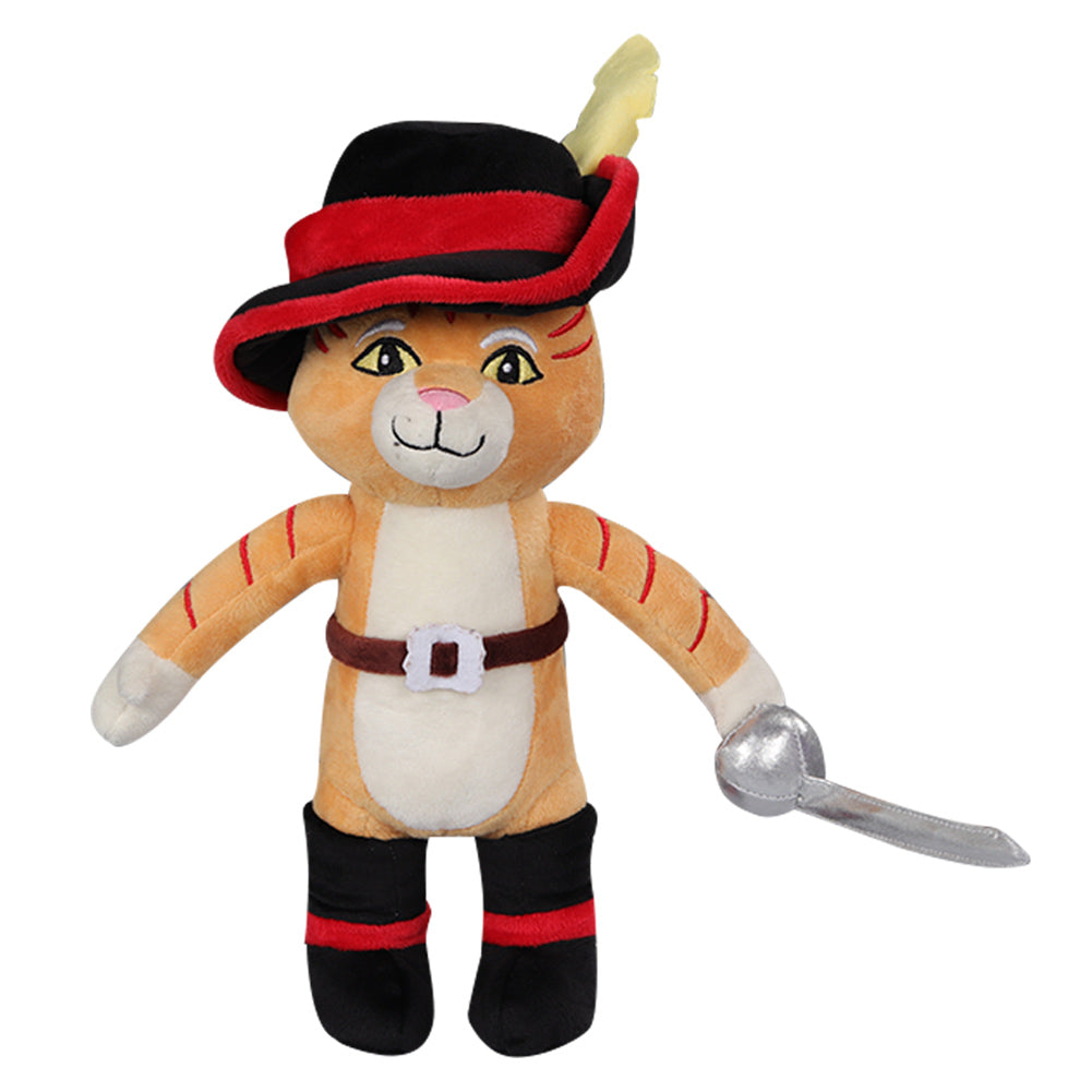 Cat With Sword Plush Toys Soft Stuffed Animal Dolls Mascot Birthday Xmas Gift Halloween Props