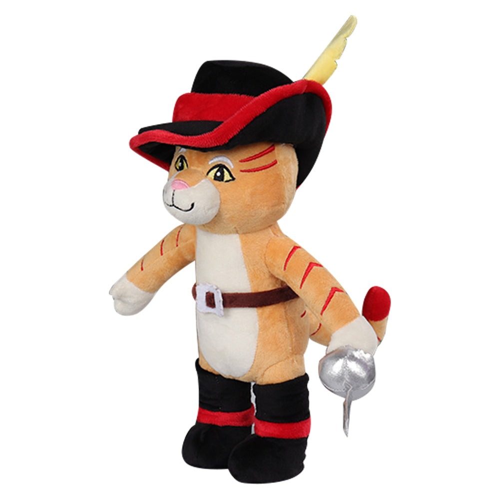 Cat With Sword Plush Toys Soft Stuffed Animal Dolls Mascot Birthday Xmas Gift Halloween Props