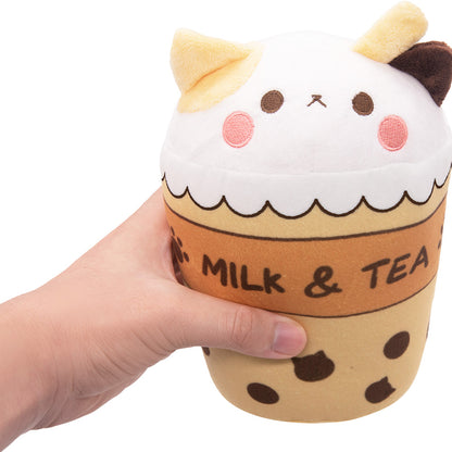 20CM Milk Tea Cat Cup-Sape Pillow Cosplay Plush Toys Cartoon Soft Stuffed Animal Dolls Mascot Birthday Xmas Gift-Original