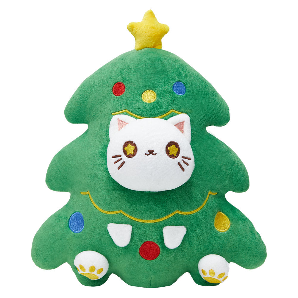 30CM Cute Christmas Tree Cat Soft Plush Toy Stuffed Dolls Birthday Gift For Kids Xmas Mascot - Original