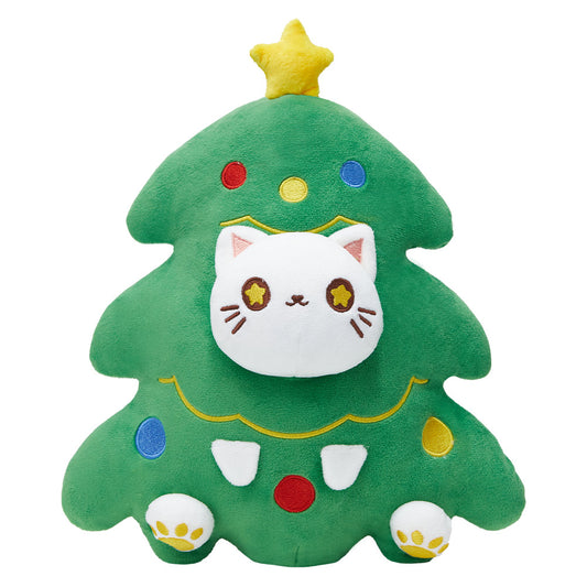 30CM Cute Christmas Tree Cat Soft Plush Toy Stuffed Food Dolls Birthday Gift For Kids Xmas Mascot - Original