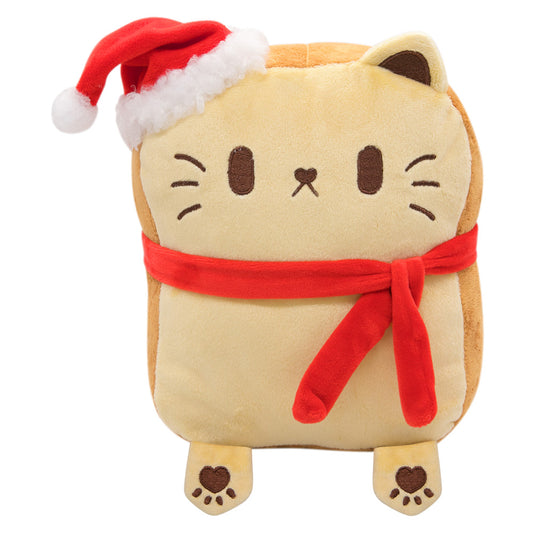 25CM Christmas Bread Cat Doll Plush Toys Cartoon Soft Stuffed Animals Dolls Mascot Birthday Xmas Gift - Original