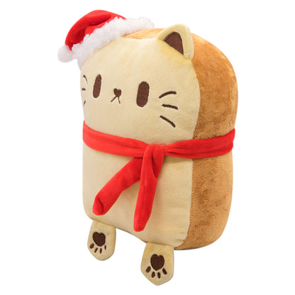 25CM Christmas Bread Cat Doll Plush Toys Cartoon Soft Stuffed Animals Dolls Mascot Birthday Xmas Gift - Original