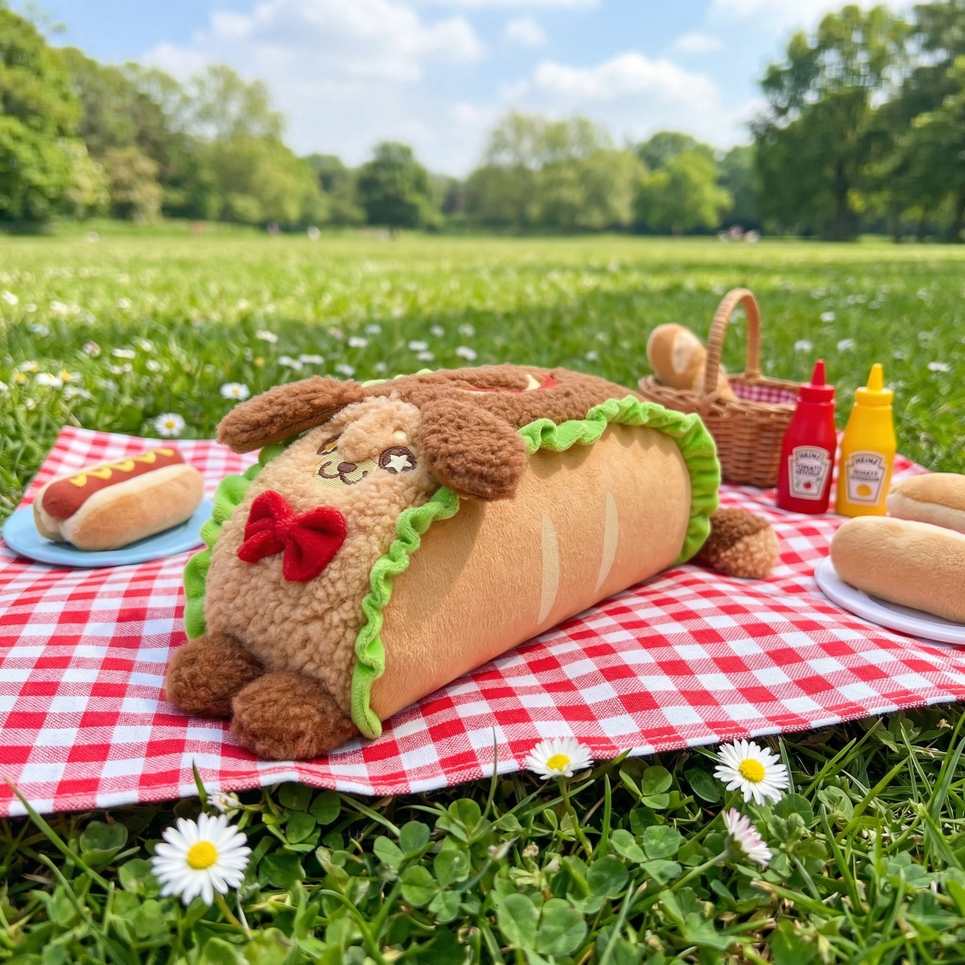 34CM Hot Dog Cushion Mexican Pillow Stuffed Animal Plush Toys Cute Food Plushies Birthday Party Xmas Gifts