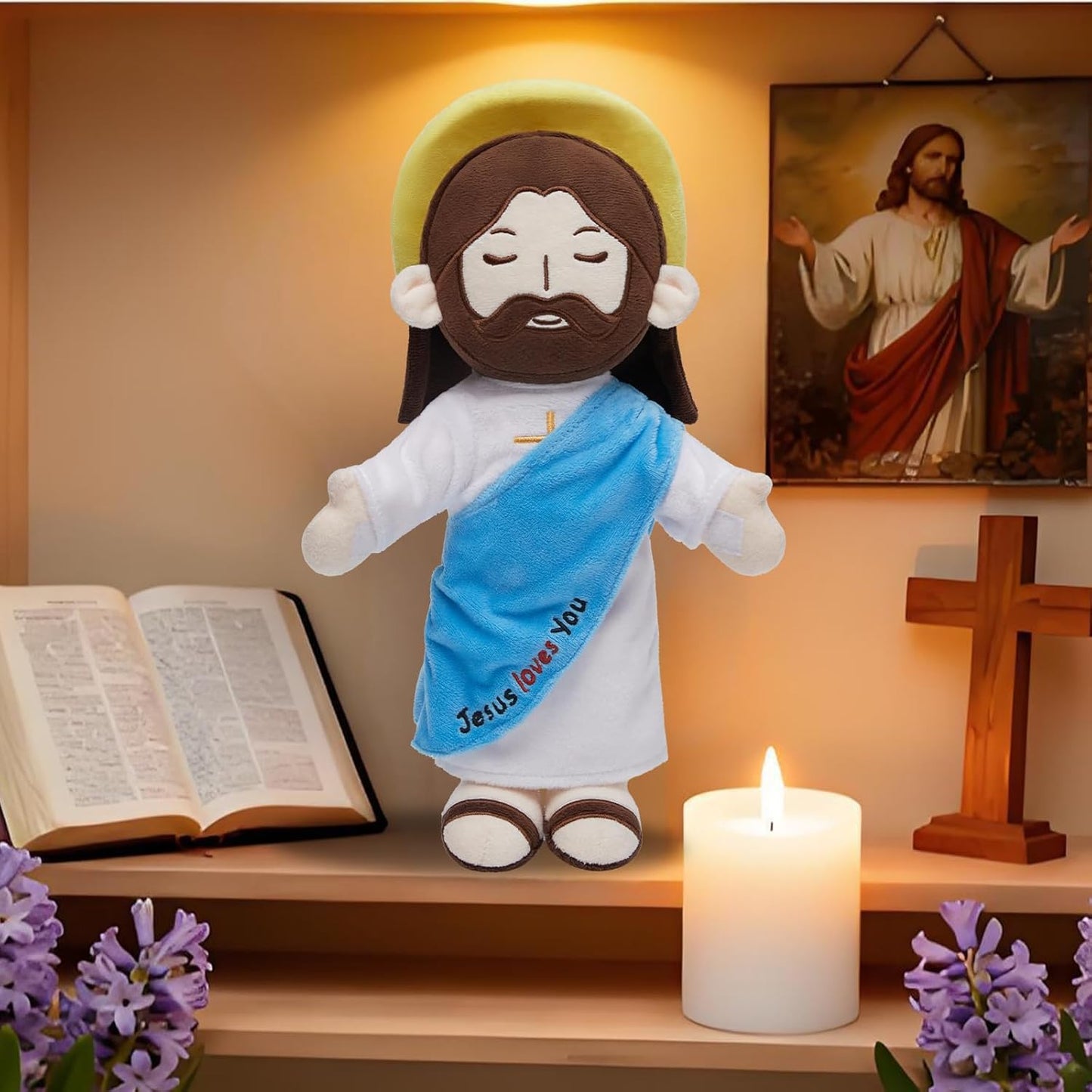 35CM Jesus Plush Toy Clothing Is Detachable Soft Stuffed Doll Birthday Festival Original Gift
