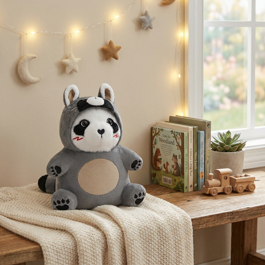 35CM Original Cute Panda Raccoon Pajamas Dolls Soft Stuffed Dolls Animals Plush Toys Plushies Birthday Gift