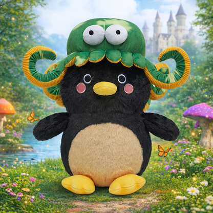 35CM Penguin Octopus Cosplay Plush Toys Cartoon Soft Stuffed Dolls Mascot Birthday Xmas Gift