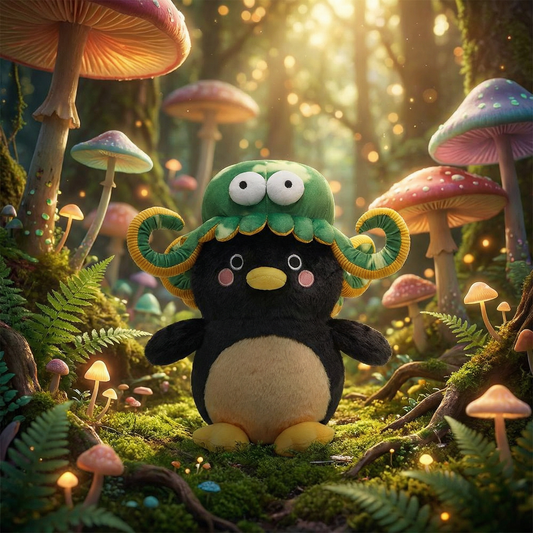 35CM Penguin Octopus Cosplay Plush Toys Cartoon Soft Stuffed Dolls Mascot Birthday Xmas Gift