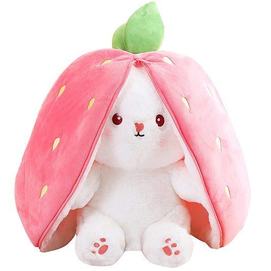 35CM Strawberry Rabbit Cosplay Plush Toys Cartoon Soft Stuffed Dolls Mascot Birthday Xmas Gift