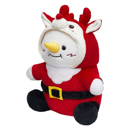 38CM Snowman With Reindeer Suit Plush Toys Plushies Soft Stuffed Dolls Animals Toys Christmas Birthday Gift