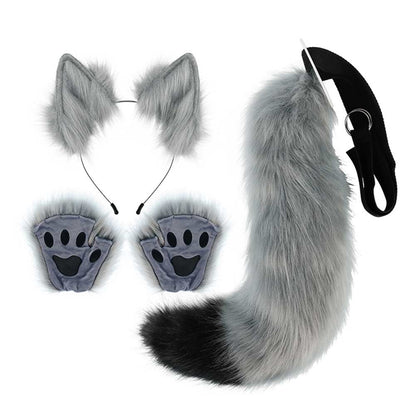 Cute Animal Claw Simulation Plush Fox Ear Hair Hoop Carnival Costume Accessories Mascot Photo Prop Birthday Gift