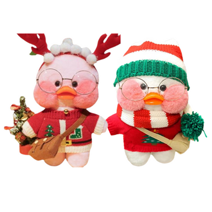 Christmas Red Stuffed Duck Dolls Soft Pink Toy Kawaii Toy Birthday Gift For Kids Baby Mascot Halloween Xmas Gifts
