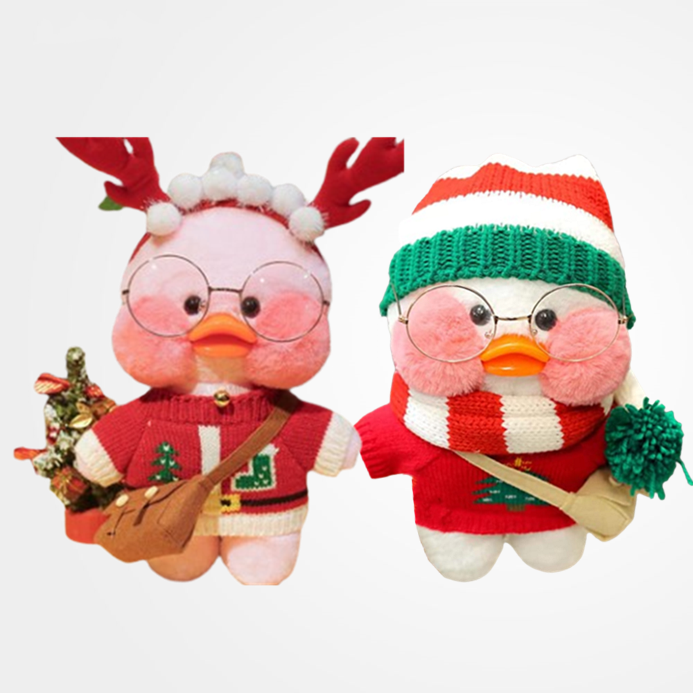 Christmas Red Stuffed Duck Dolls Soft Pink Toy Kawaii Toy Birthday Gift For Kids Baby Mascot Halloween Xmas Gifts