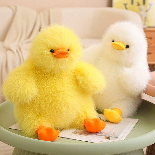 40CM Furry Duck Plushie Soft Pillow Animals Plush Toys Cartoon Stuffed Dolls Mascot Birthday Gift For Kids Adult