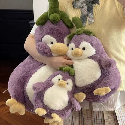 40CM Purple Eggplant Penguin Soft Plush Animals Plushies Birthday Gift For Kids Adult Mascot Christmas Decor