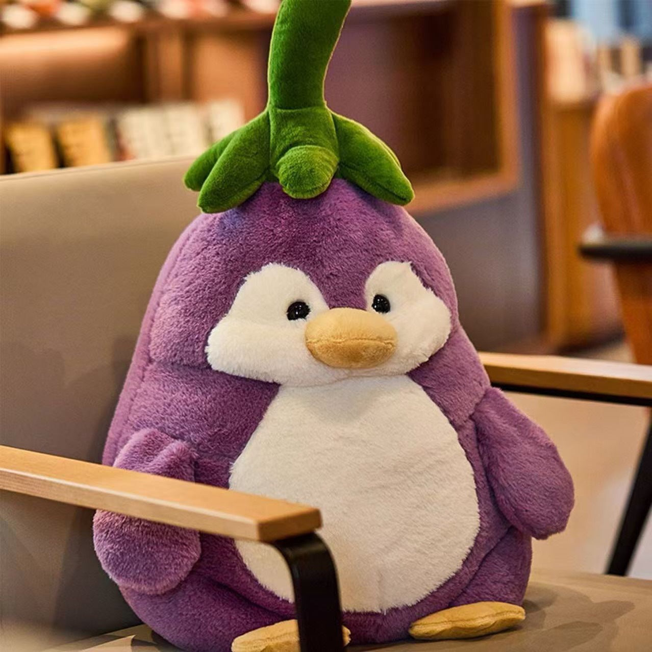40CM Purple Eggplant Penguin Soft Plush Animals Plushies Birthday Gift For Kids Adult Mascot Christmas Decor