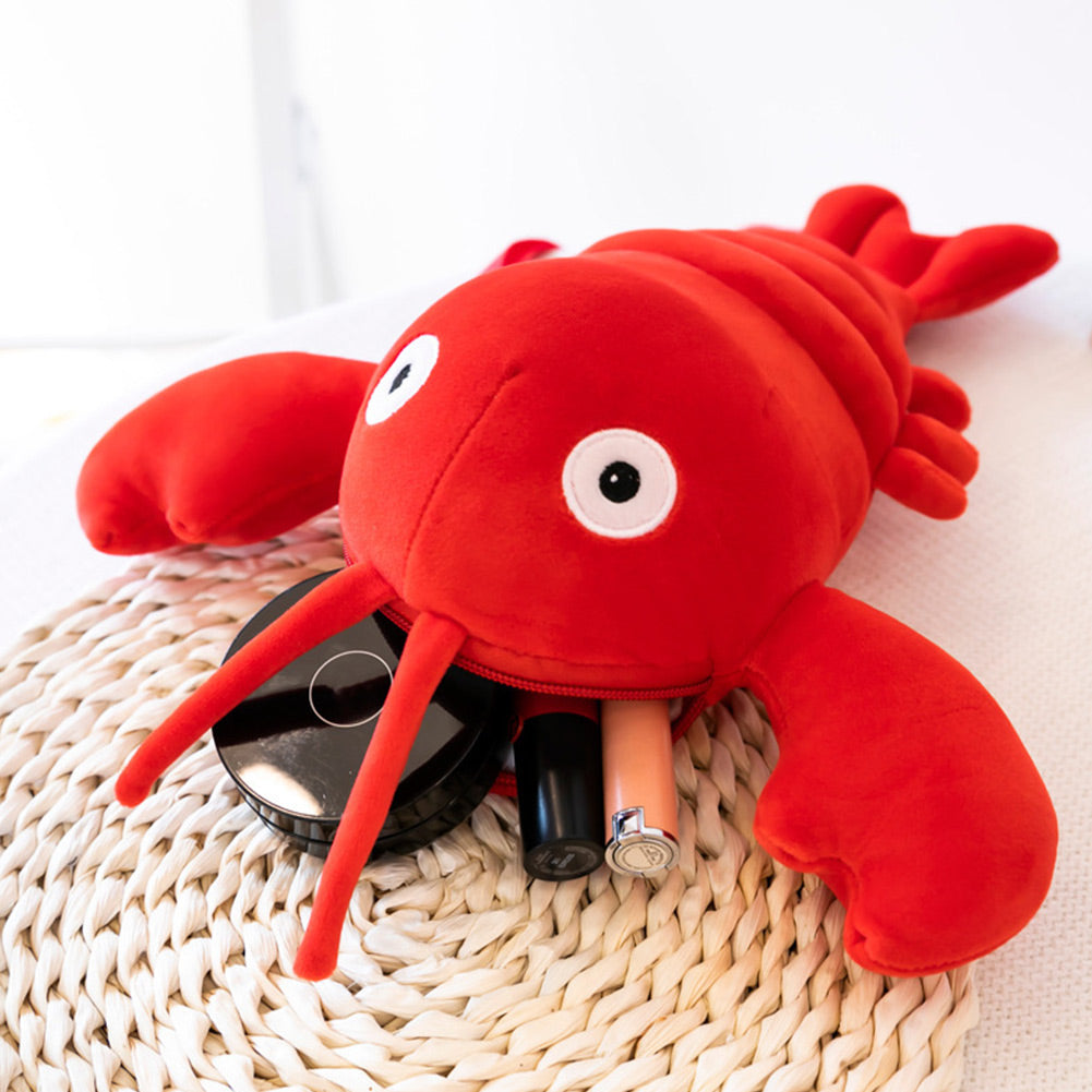 40CM Crayfish Plush Cosplay Backpack School Bags Rucksack Plush Toys Cartoon Soft Stuffed Dolls Mascot 