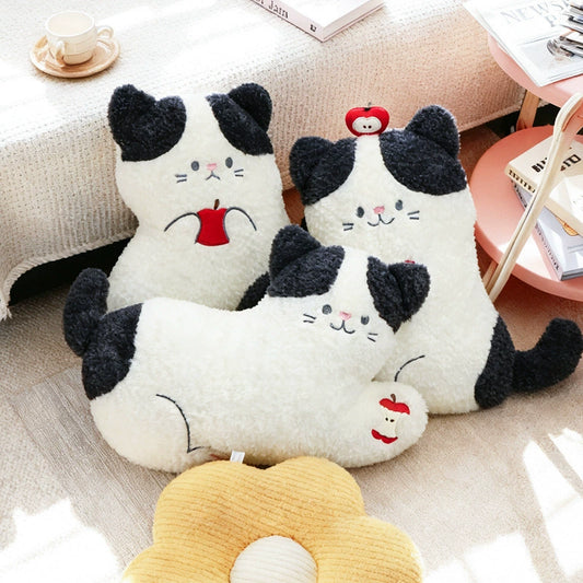 42CM Apple Cat Plush Pillow Cute Kitten Soft Stuffed Animal Plushies Toys Sleeping Doll Gifts For Girls Boys