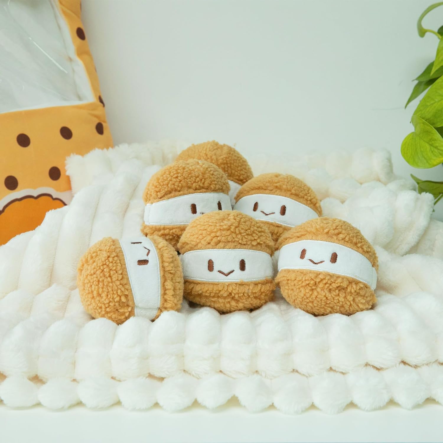 42CM Cute Throw Pillow Plush Removable Cheesy Puffs Stuffed Animal Plush Toy Food Plushie For Christmas Birthday Gifts Bed Couch Room Decor