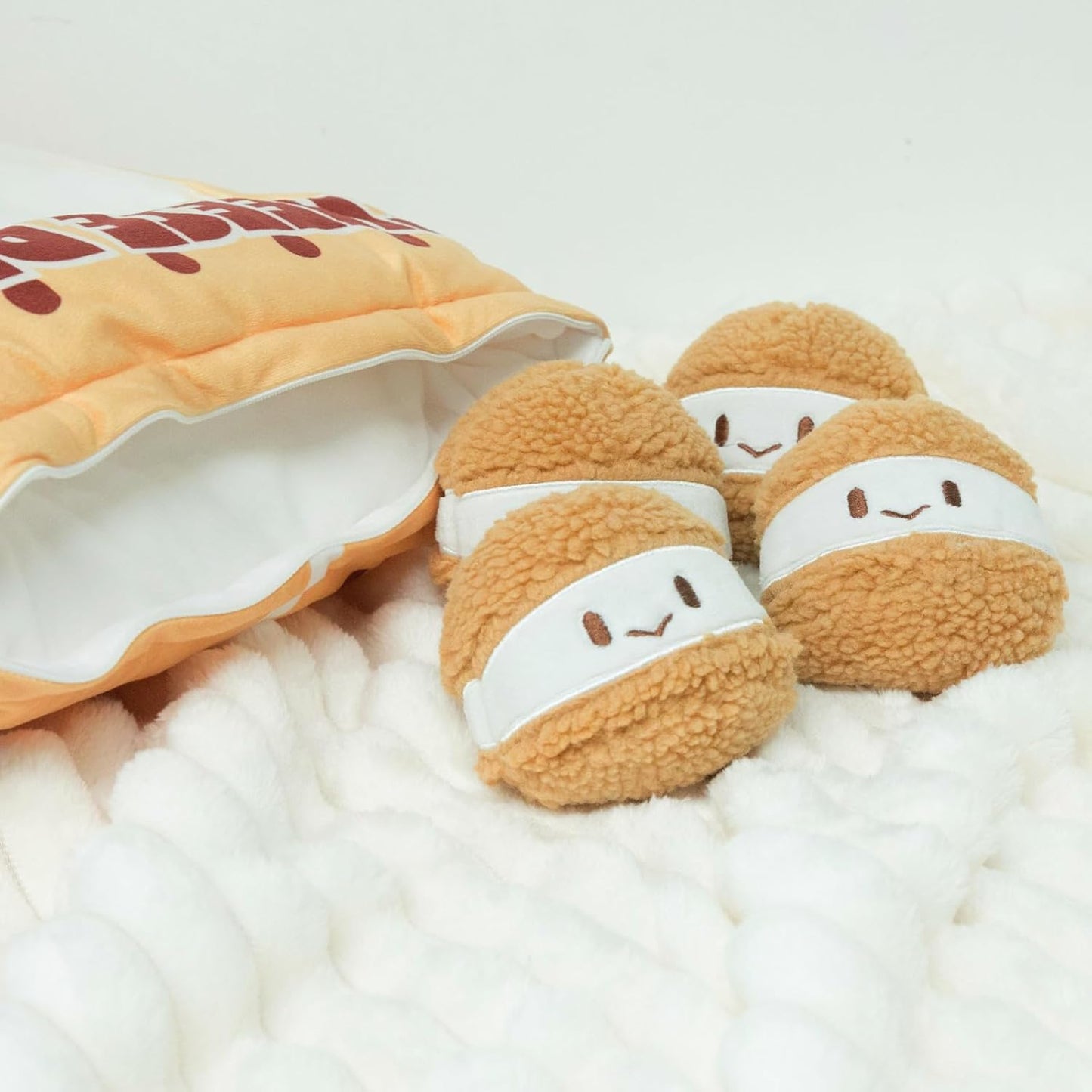 42CM Cute Throw Pillow Plush Removable Cheesy Puffs Stuffed Animal Plush Toy Food Plushie For Christmas Birthday Gifts Bed Couch Room Decor