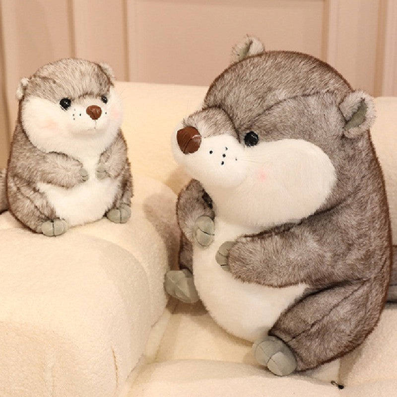 45CM Gray Sea Otter Pillow Soft Plush Toys Stuffed Animal Plushies Birthday Gift For Kids Adult&nbsp; Mascot Xmas Gifts
