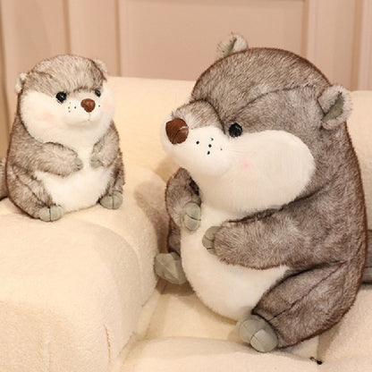 45CM Gray Sea Otter Pillow Soft Plush Toys Stuffed Animal Plushies Birthday Gift For Kids Adult&nbsp; Mascot Xmas Gifts