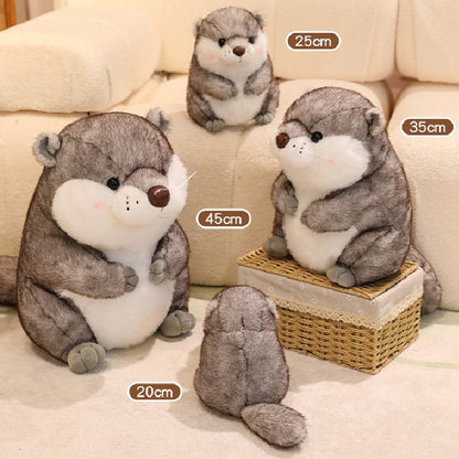 45CM Gray Sea Otter Pillow Soft Plush Toys Stuffed Animal Plushies Birthday Gift For Kids Adult&nbsp; Mascot Xmas Gifts