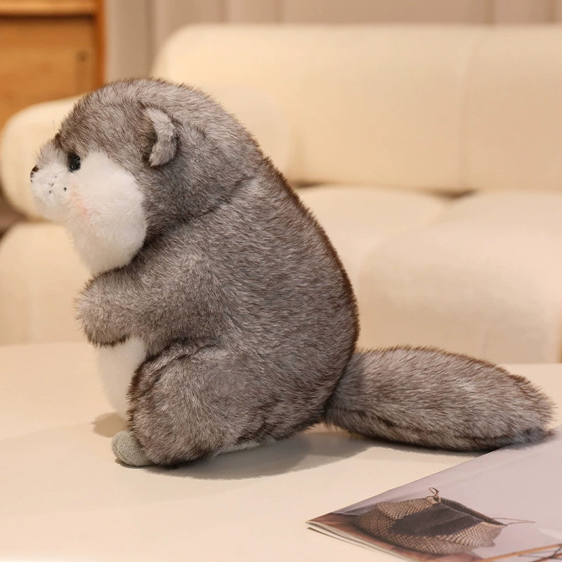 45CM Gray Sea Otter Pillow Soft Plush Toys Stuffed Animal Plushies Birthday Gift For Kids Adult Mascot Xmas Gifts 