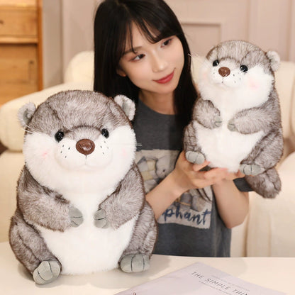 45CM Gray Sea Otter Pillow Soft Plush Toys Stuffed Animal Plushies Birthday Gift For Kids Adult Mascot Xmas Gifts 