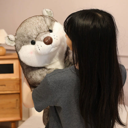 45CM Gray Sea Otter Pillow Soft Plush Toys Stuffed Animal Plushies Birthday Gift For Kids Adult Mascot Xmas Gifts 